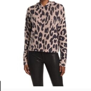 Skull Cashmere Leopard Print Sweater in Black and Cream